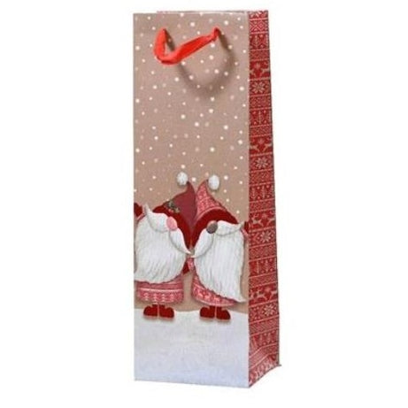 Giftbag paper one side red foil