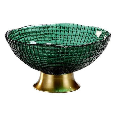 Bowl green with gold base L