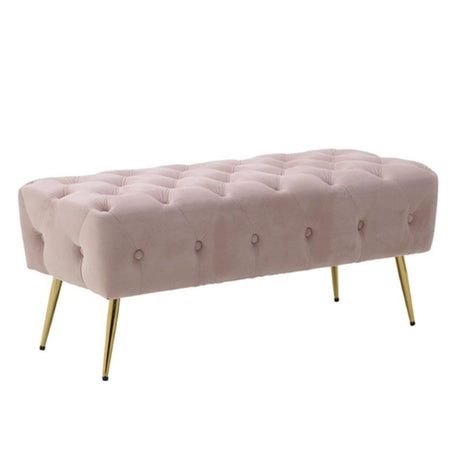 Velvet ottoman pink