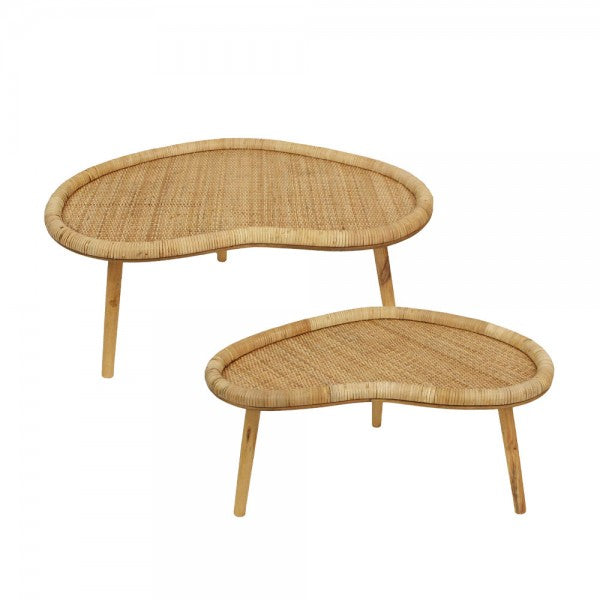 Rattan side table