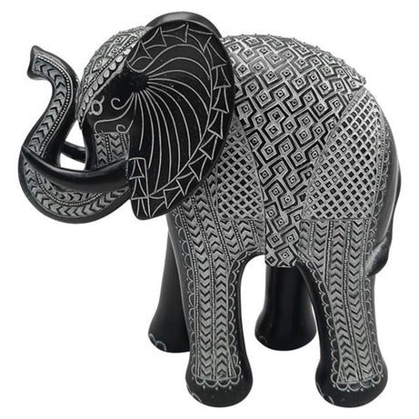 RESIN ELEPHANT BLACK/WHITE