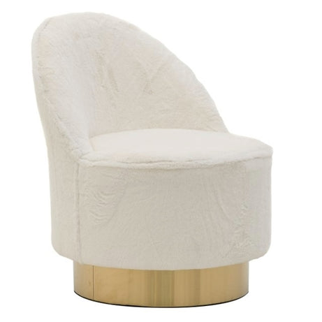 White fleece armchair Model 1