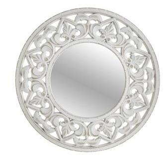 Wooden white mirror