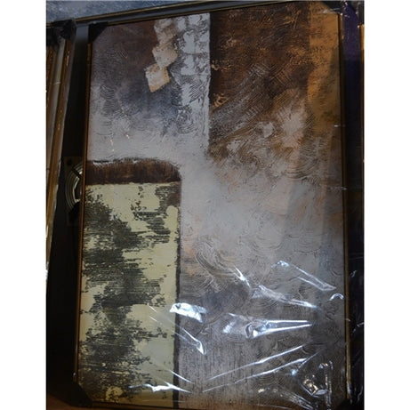 Green, Gold & silver abstract painting 60x90