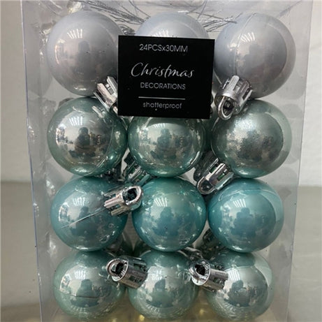 Christmas Decoration balls silver&blue