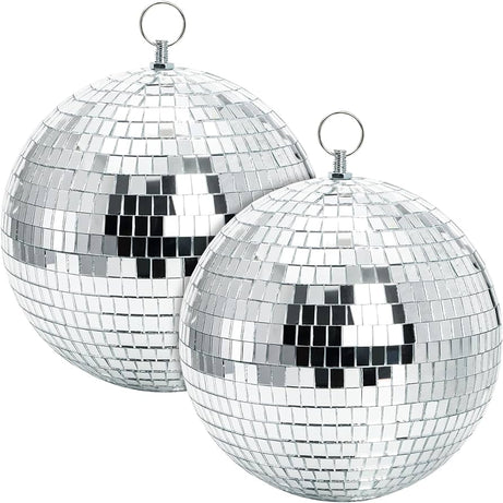 12cm/2pcs Disco ball Silver pack