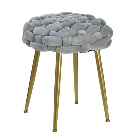 CORDUROY/METAL STOOL CREAM/GOLDEN