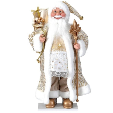 Standing gold/silver Santa