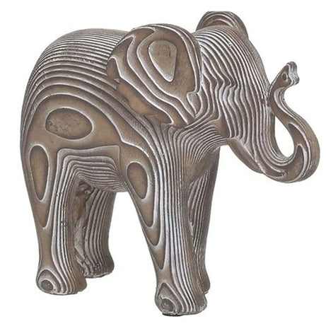 RESIN ELEPHANT BEIGE/ANTIQUE WHITE 1