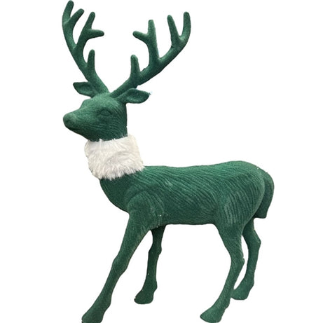Green velvet foam deer