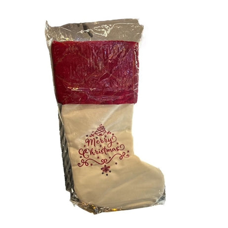 Fabric white w/red border tree