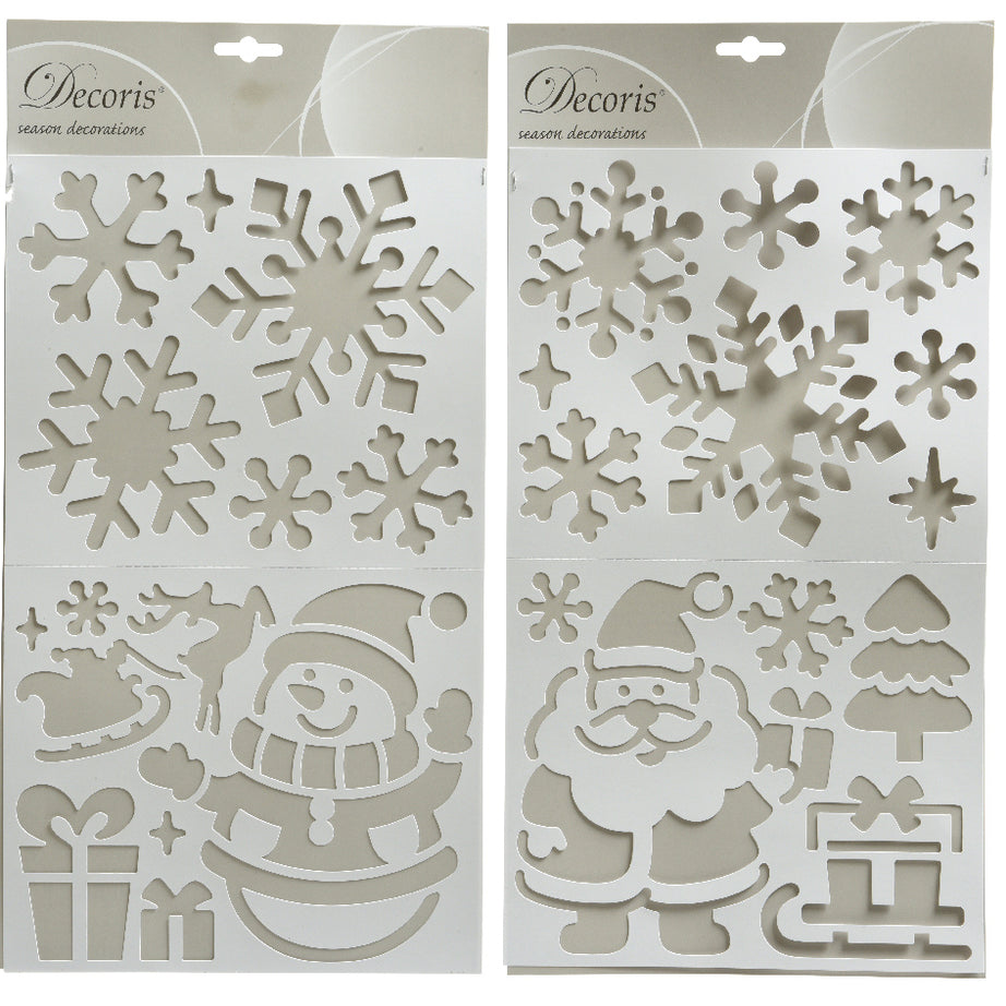 Christmas stencils plastic snowman Assorted