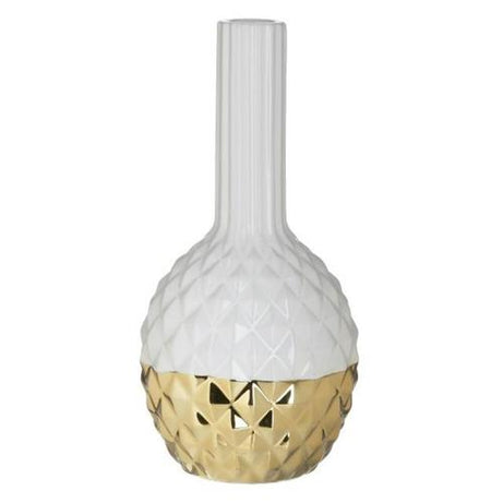 Ceramic white & gold vase 0.2