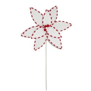 Branch w/white flower & red