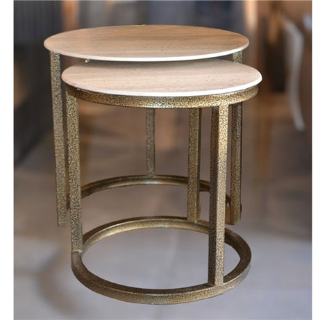 Porcelain side tables ( set of two)