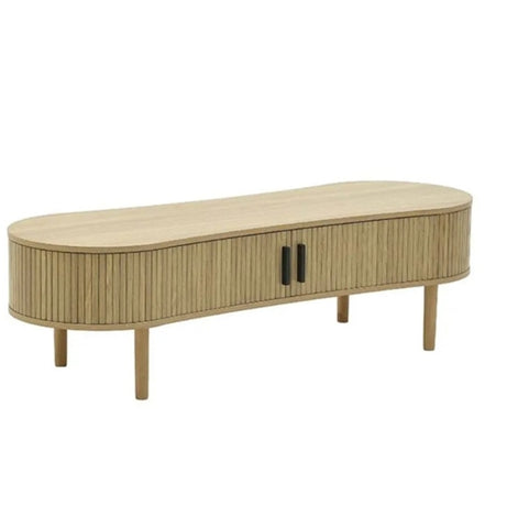 WOODEN COFFEE TABLE NATURAL/BLACK