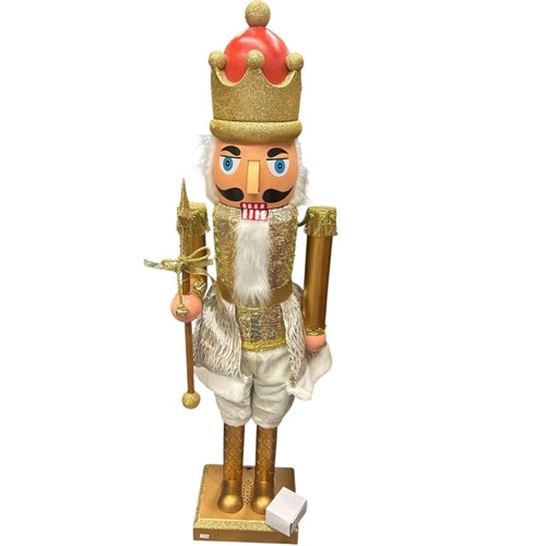 Christmas Nutcracker (white & gold) 115 cm