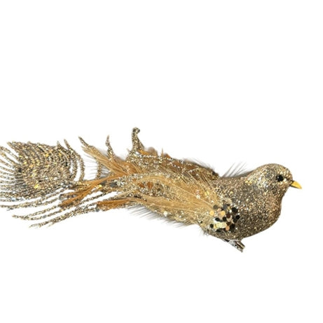 Champagne Gold Decorative Bird Ornament