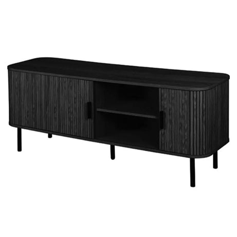 WOODEN TV STAND BLACK