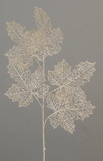 Champagne Branch with Leaves – 84cm