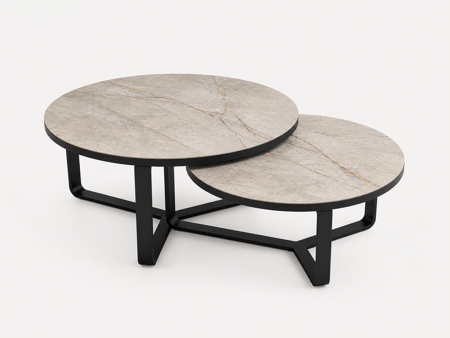 Grey/ golden porcelain coffee table
