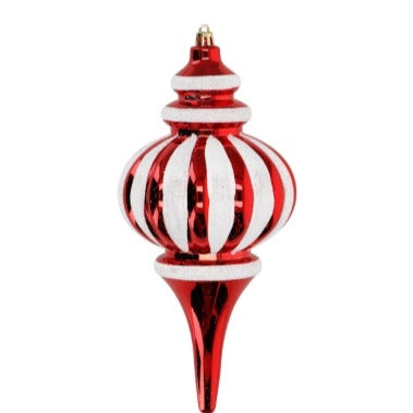 Ornament christmas ball red white v 2