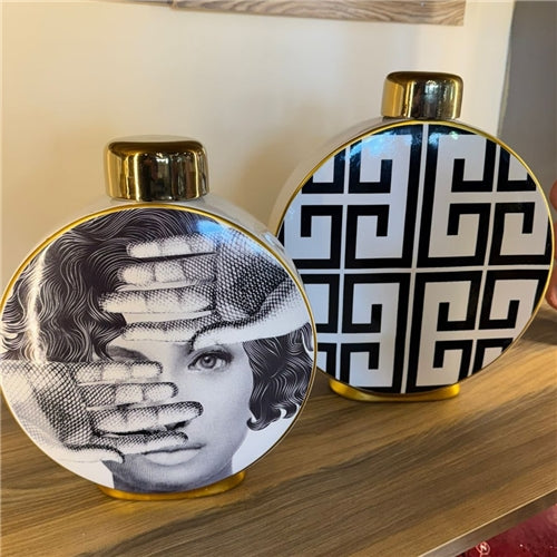 Round vases set of two