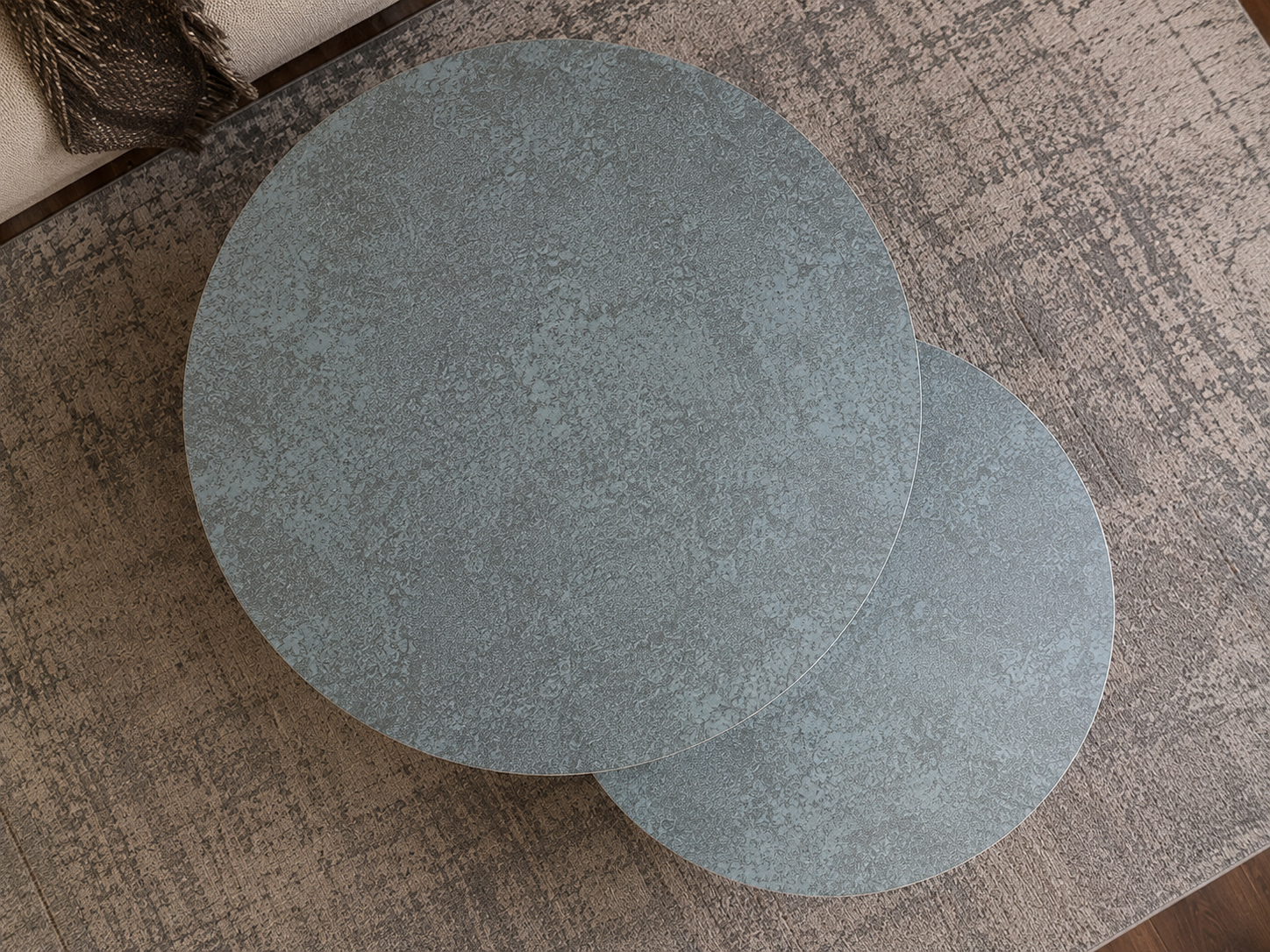 Blue shade Porcelain coffee table
