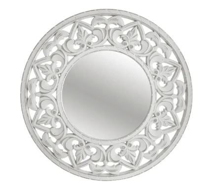 Wooden white mirror