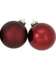 12cm/2pcs Ball burgendy red pack