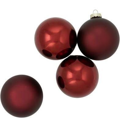 10cm/4pcs Ball burgendy red pack