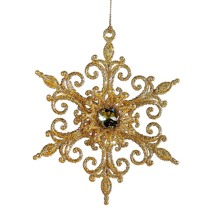 Christmas tree ornament, Reuben Star, gold, 14 cm