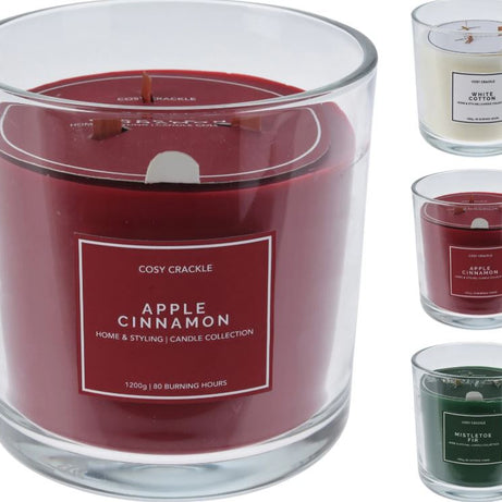 Scented Candle Wooden Wick assorted