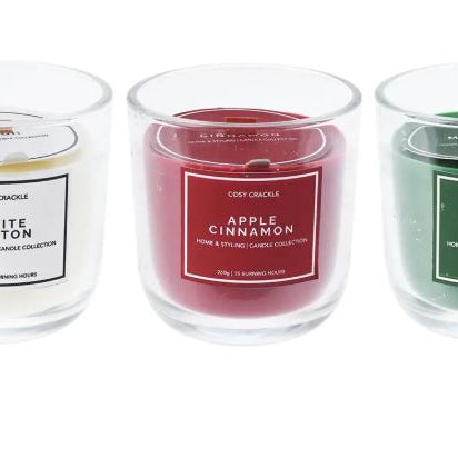 Scented Candle Wooden Wick 9Cm