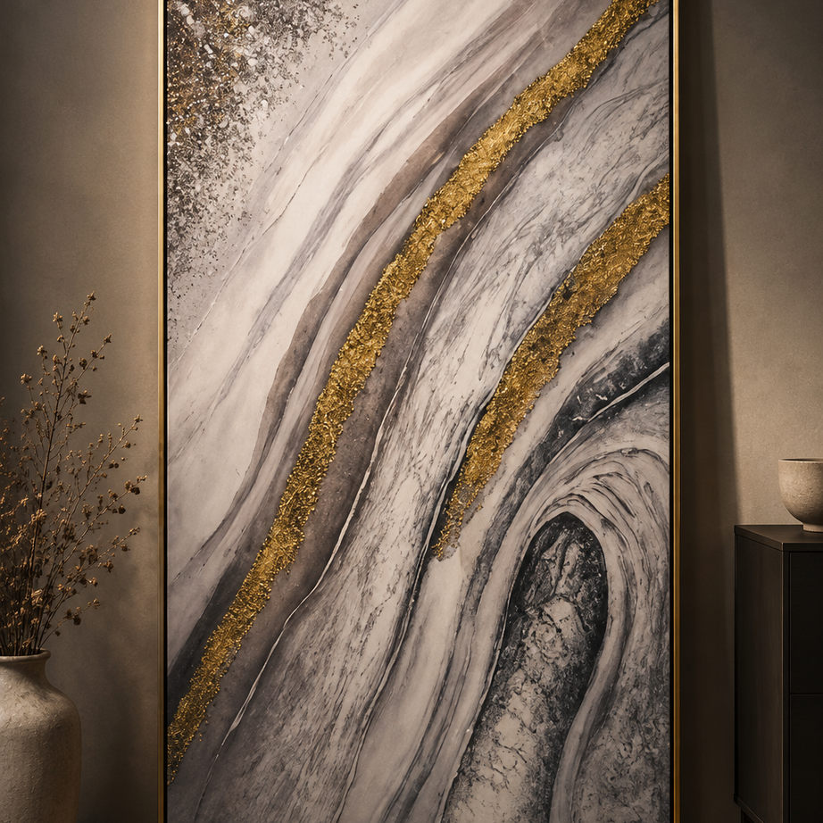 swirl painting 140x70cm