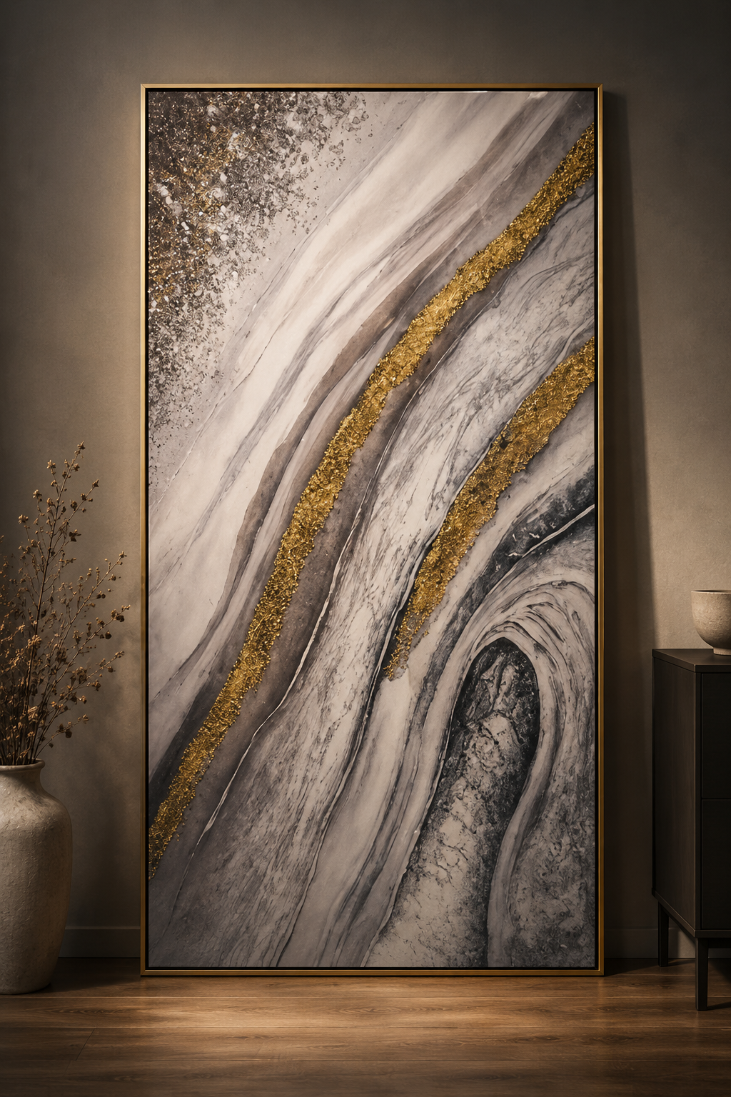 swirl painting 140x70cm