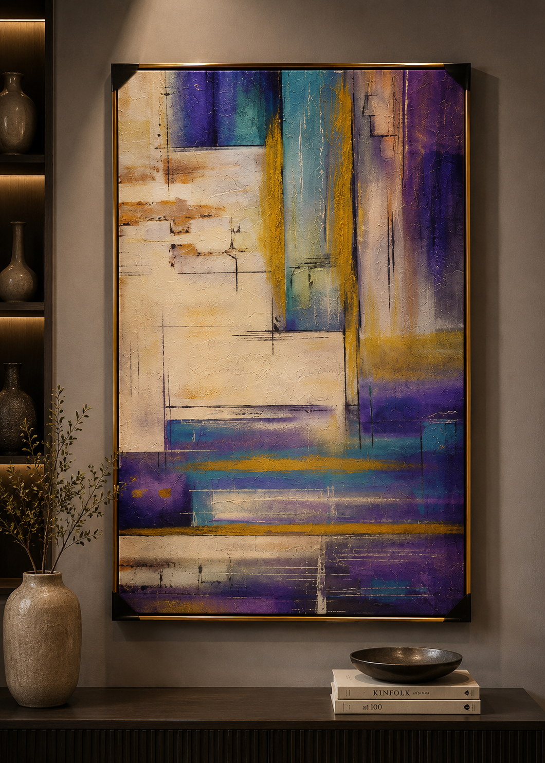 purple painting 120x80 cm