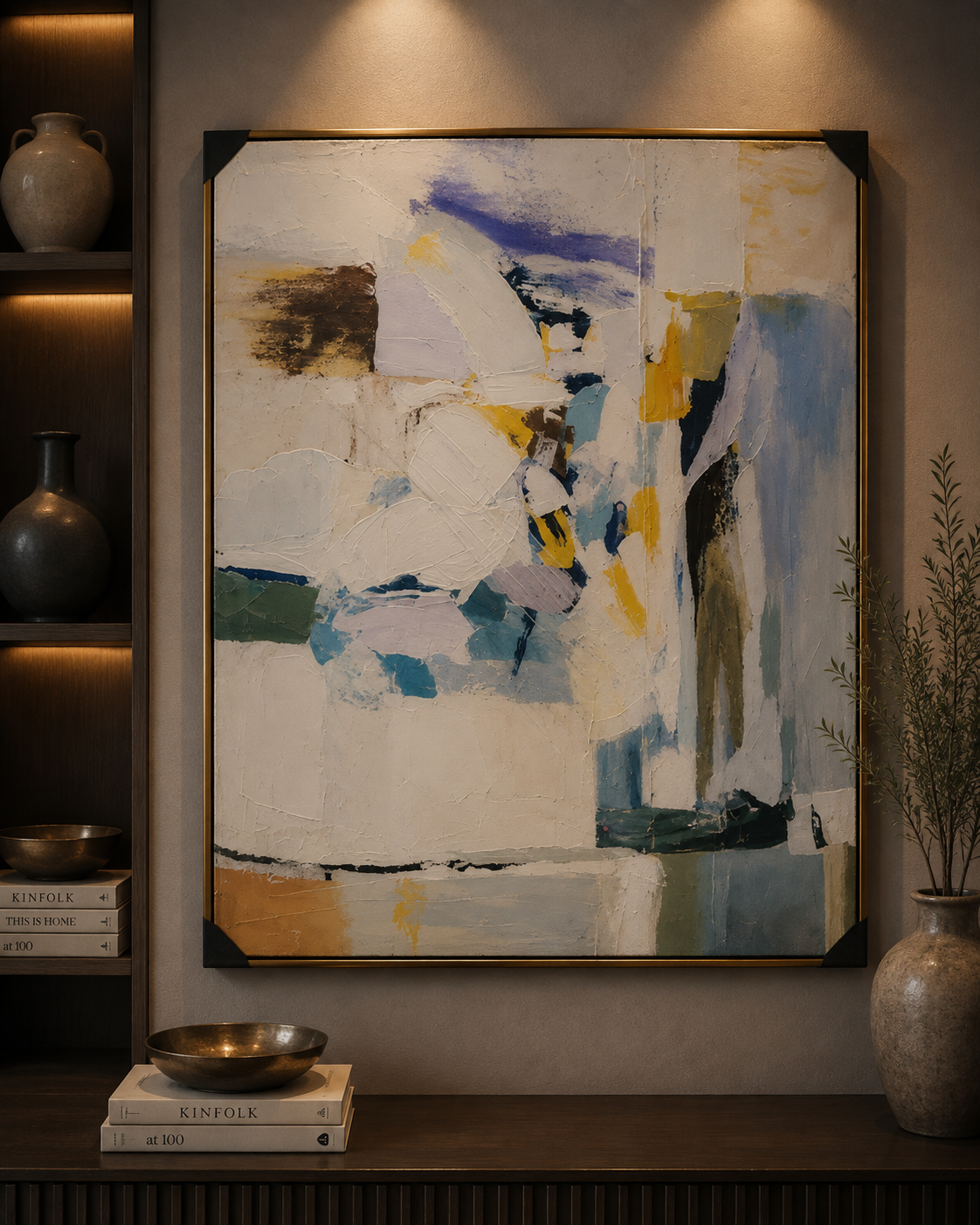 Flower abstract painting 100x100 cm