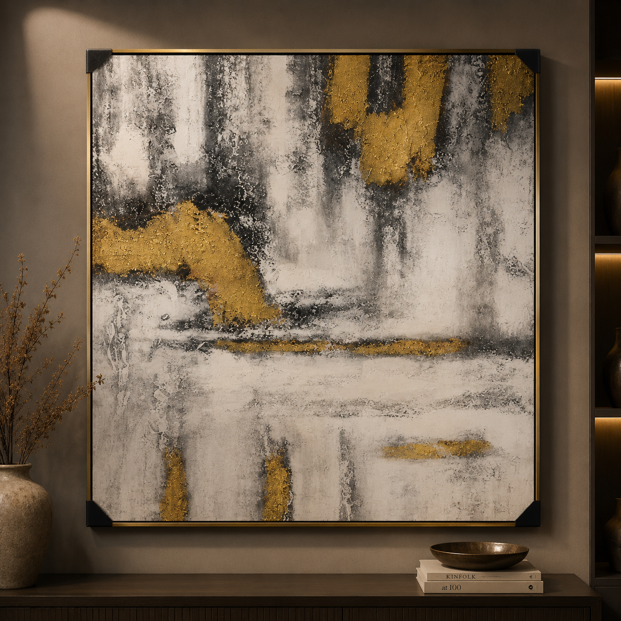 gold shadows 80x80 cm