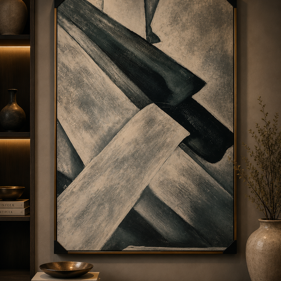 Black & white painting 70x100