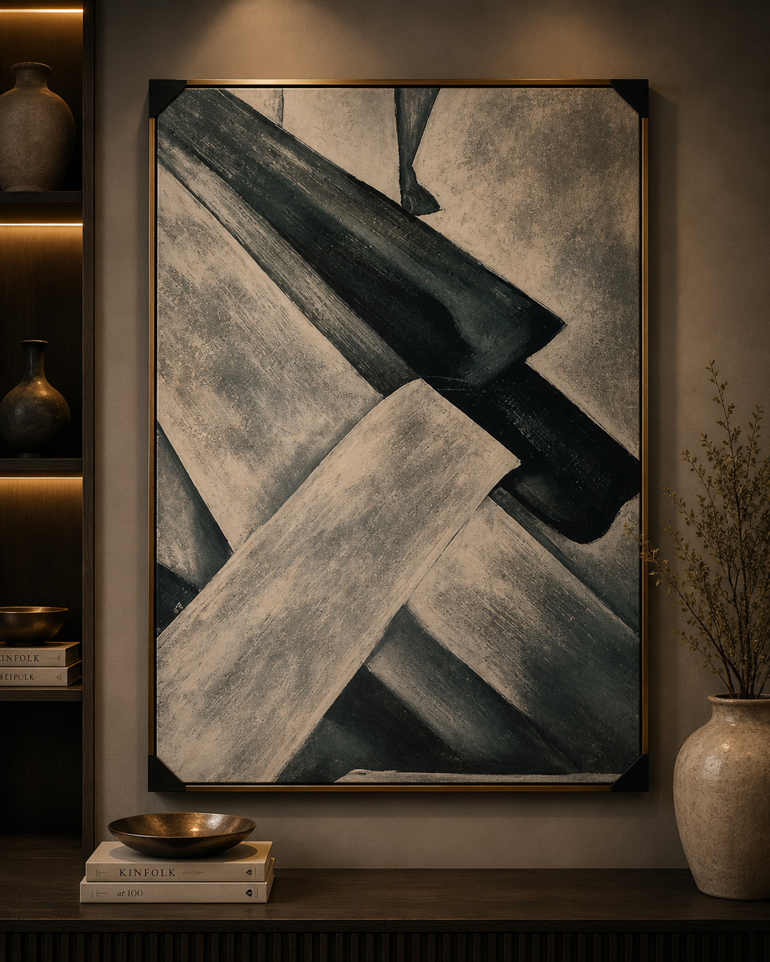 Black & white painting 70x100