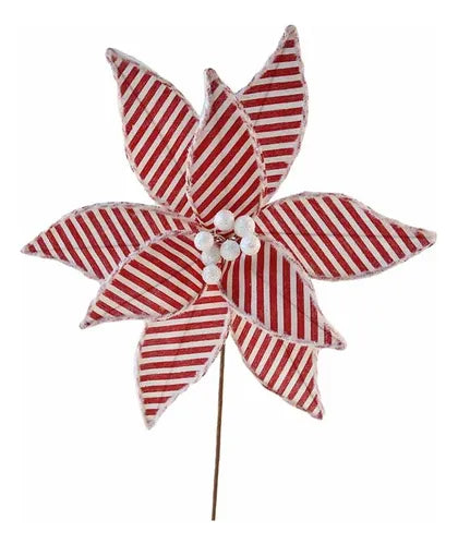 Branch w/red & white stripes