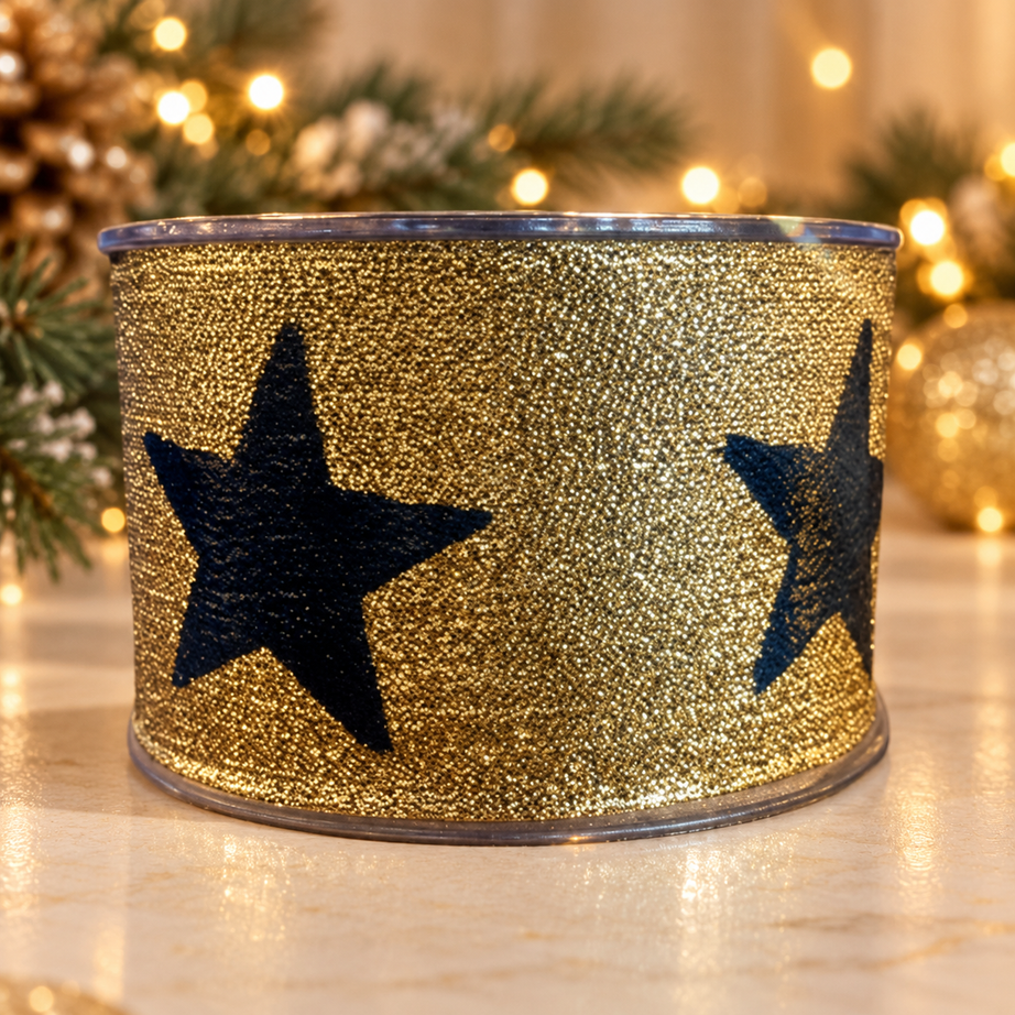 Ribbon pallermo metallic star