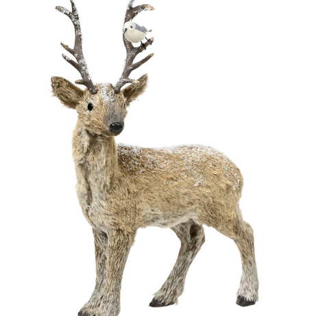 Deer artificial fur snow birds S