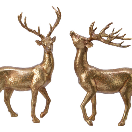 Deer polyresin deer 2ass