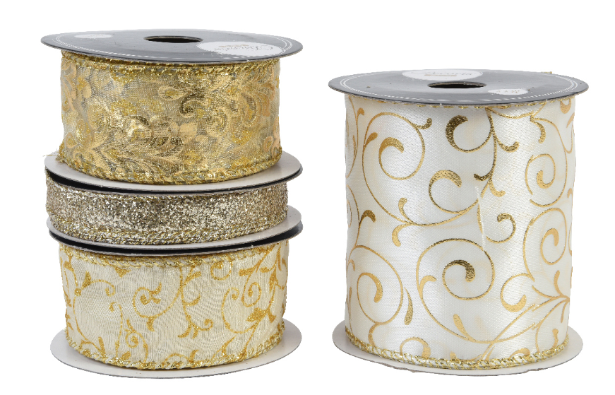 Ribbon polyester rectangular 4ass