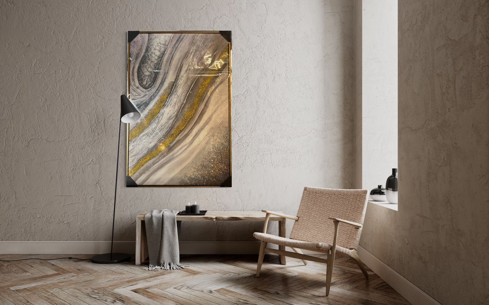 swirl painting 60x90 cm