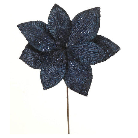 Christmas Blue flower (Glitter) 71CM
