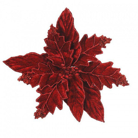 Burgundy with glitter flower