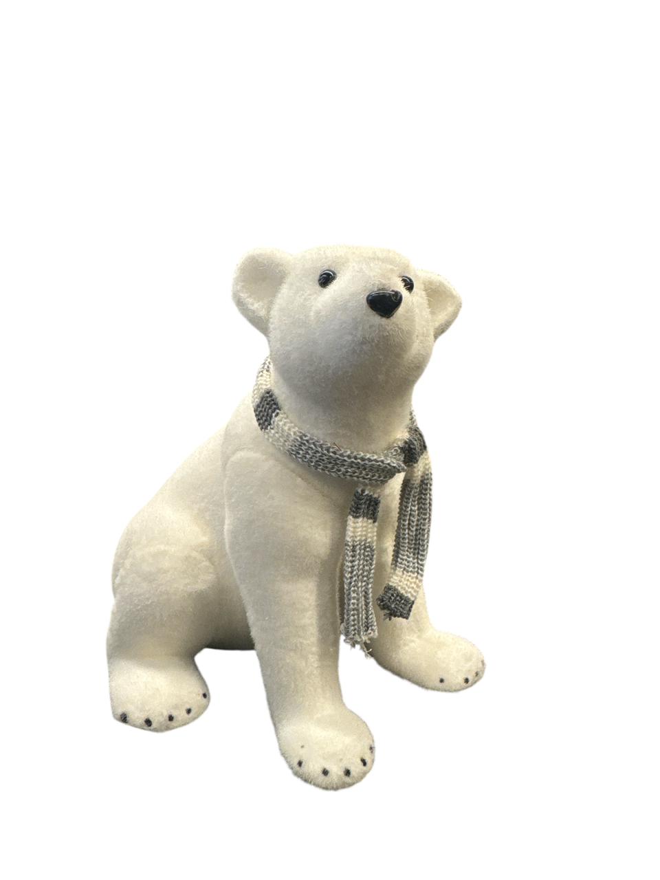 Polar Bear with Scarf Figurine – 30cm